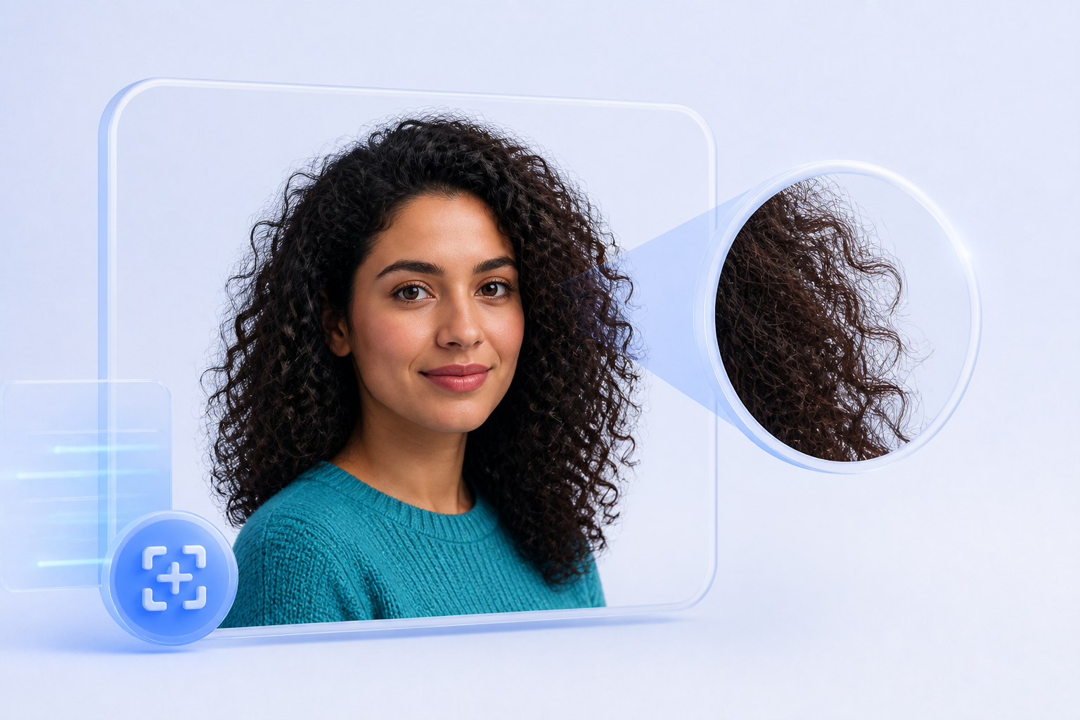 Detailed hair edges preserved on a transparent background