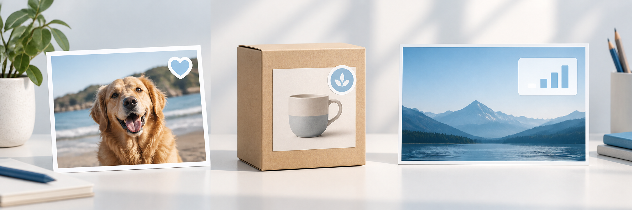 Three authorized image scenarios with visible overlays