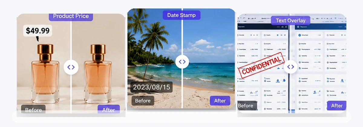 Remove text from pictures