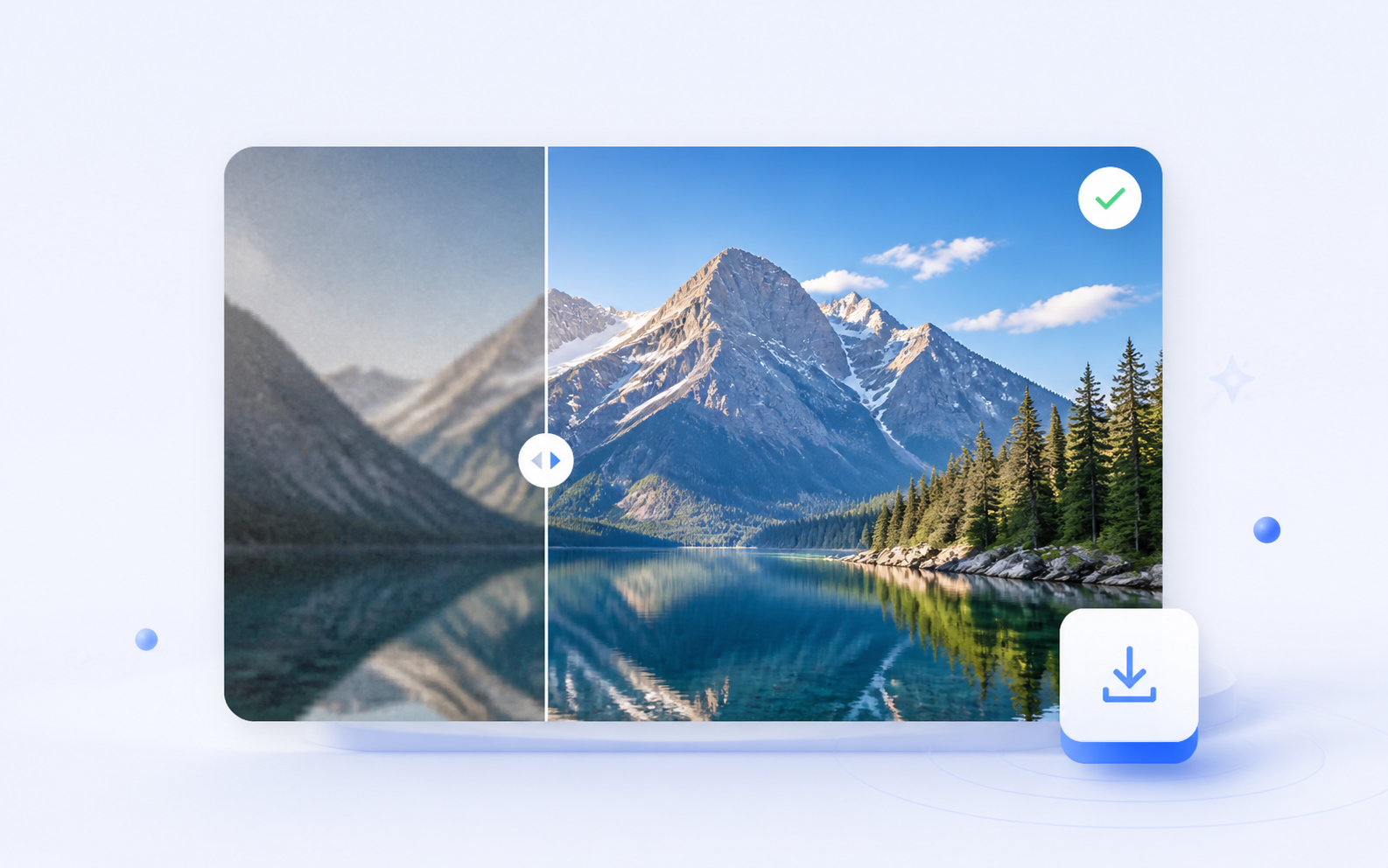 Before and after image ready for secure download